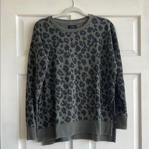 Lucky Brand Black and Green Boxy Sweatshirt